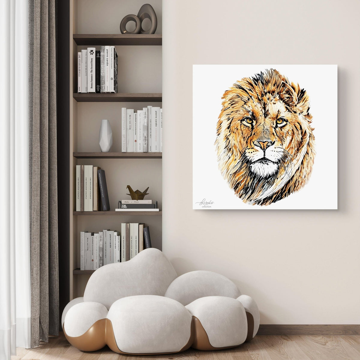 Lion Fine Art Giclée Matte Poster - HD Printing