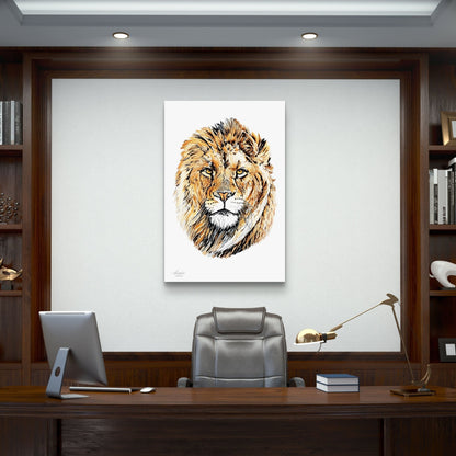 Lion Fine Art Giclée Matte Poster - HD Printing
