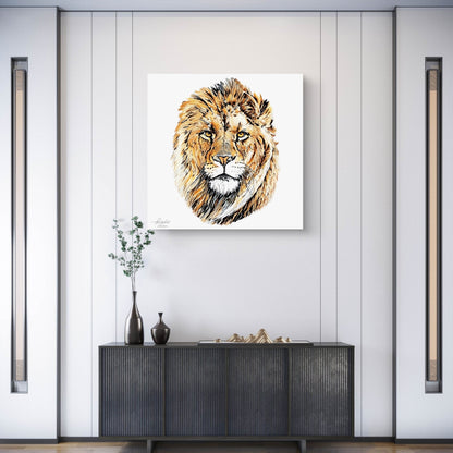 Lion Fine Art Giclée Matte Poster - HD Printing