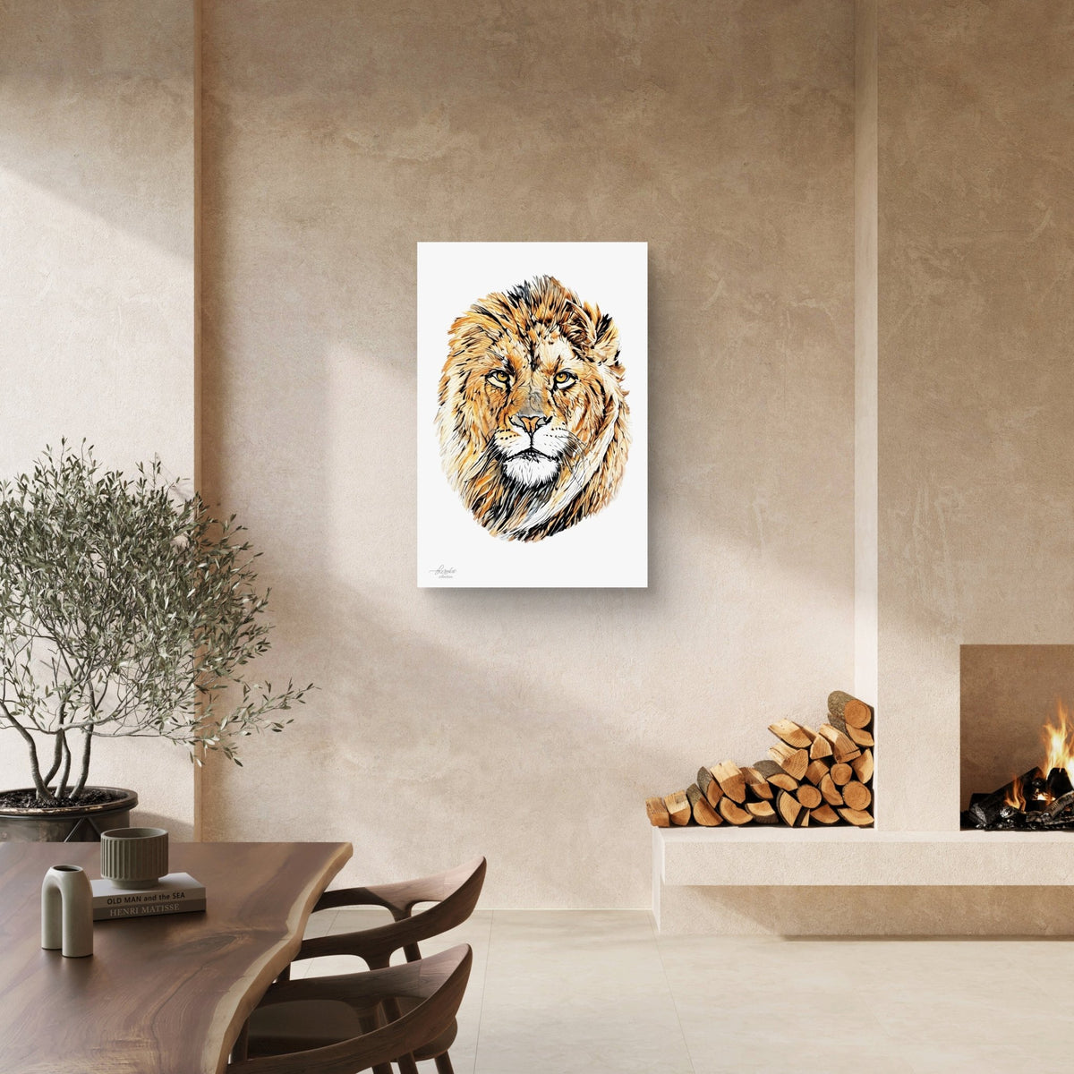 Lion Fine Art Giclée Matte Poster - HD Printing