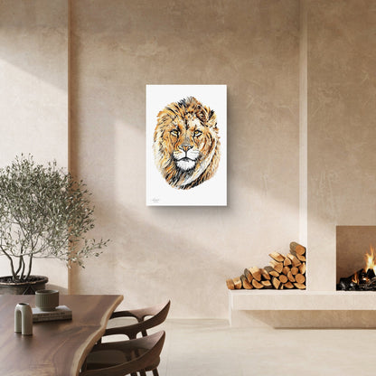 Lion Fine Art Giclée Matte Poster - HD Printing