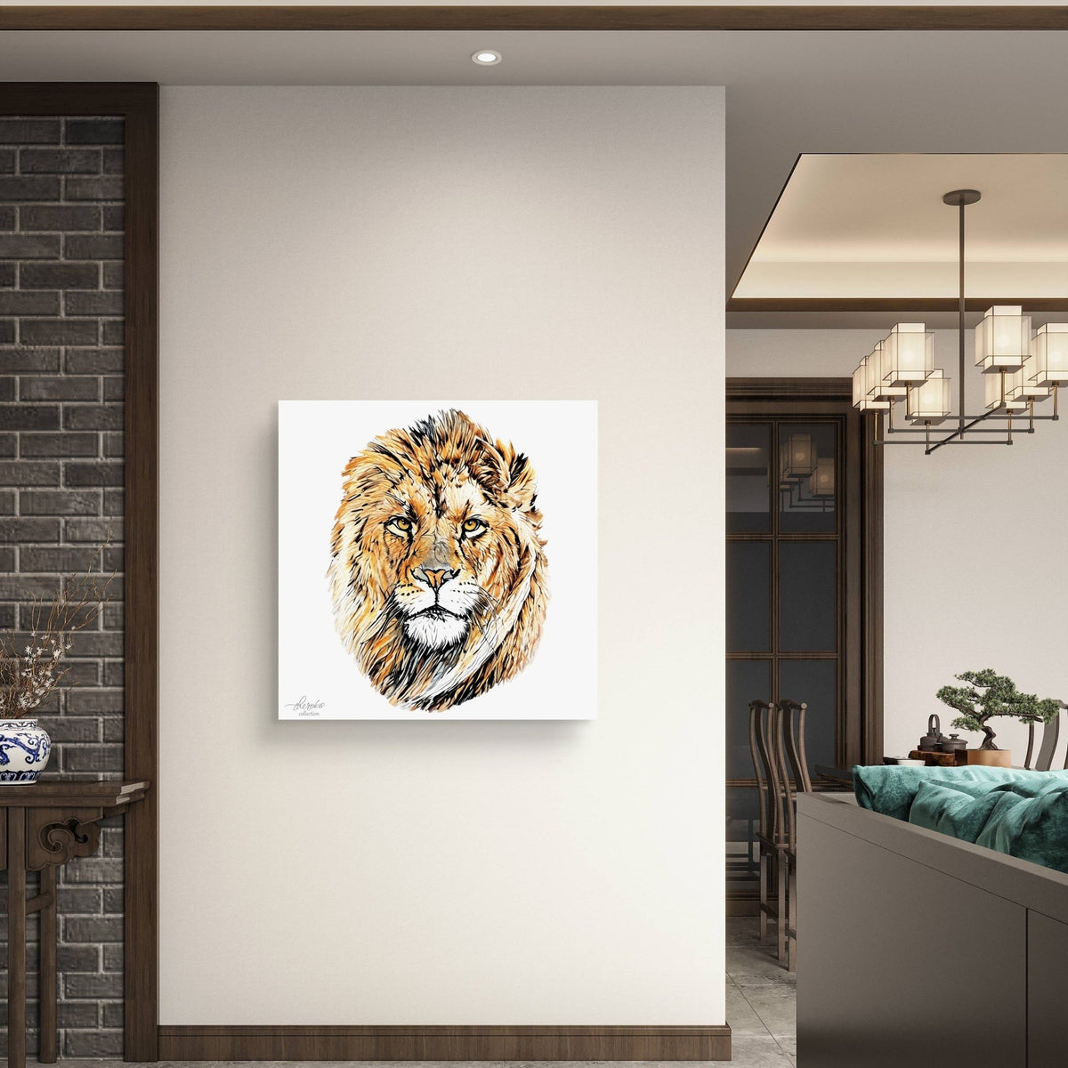 Lion Fine Art Giclée Matte Poster - HD Printing