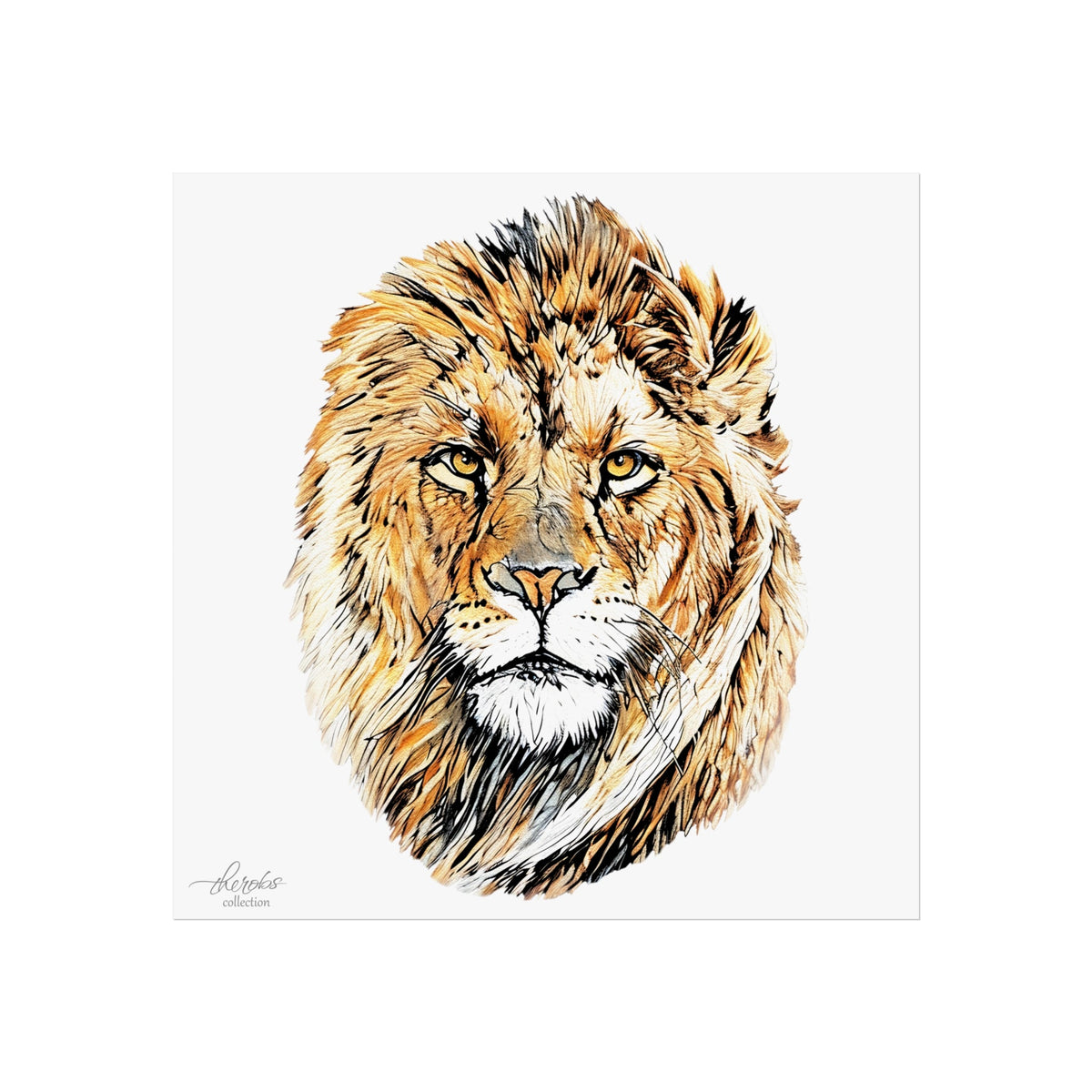 Lion Fine Art Giclée Matte Poster - HD Printing