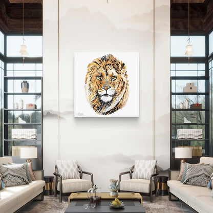 Lion Fine Art Giclée Matte Poster - HD Printing