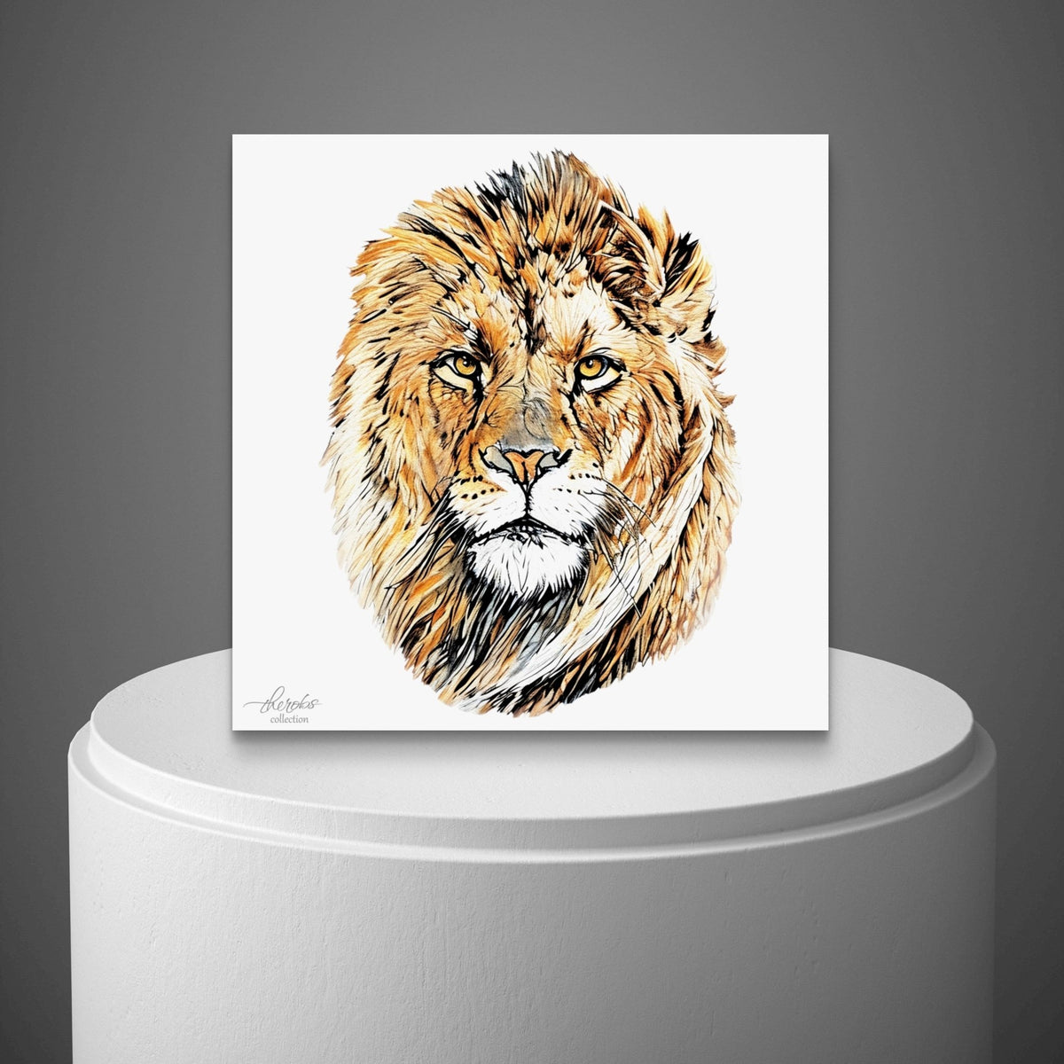 Lion Fine Art Giclée Matte Poster - HD Printing