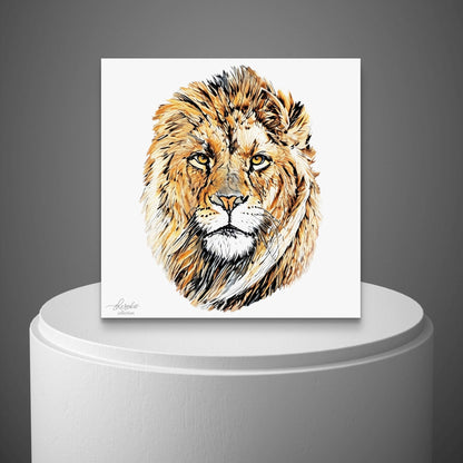 Lion Fine Art Giclée Matte Poster - HD Printing