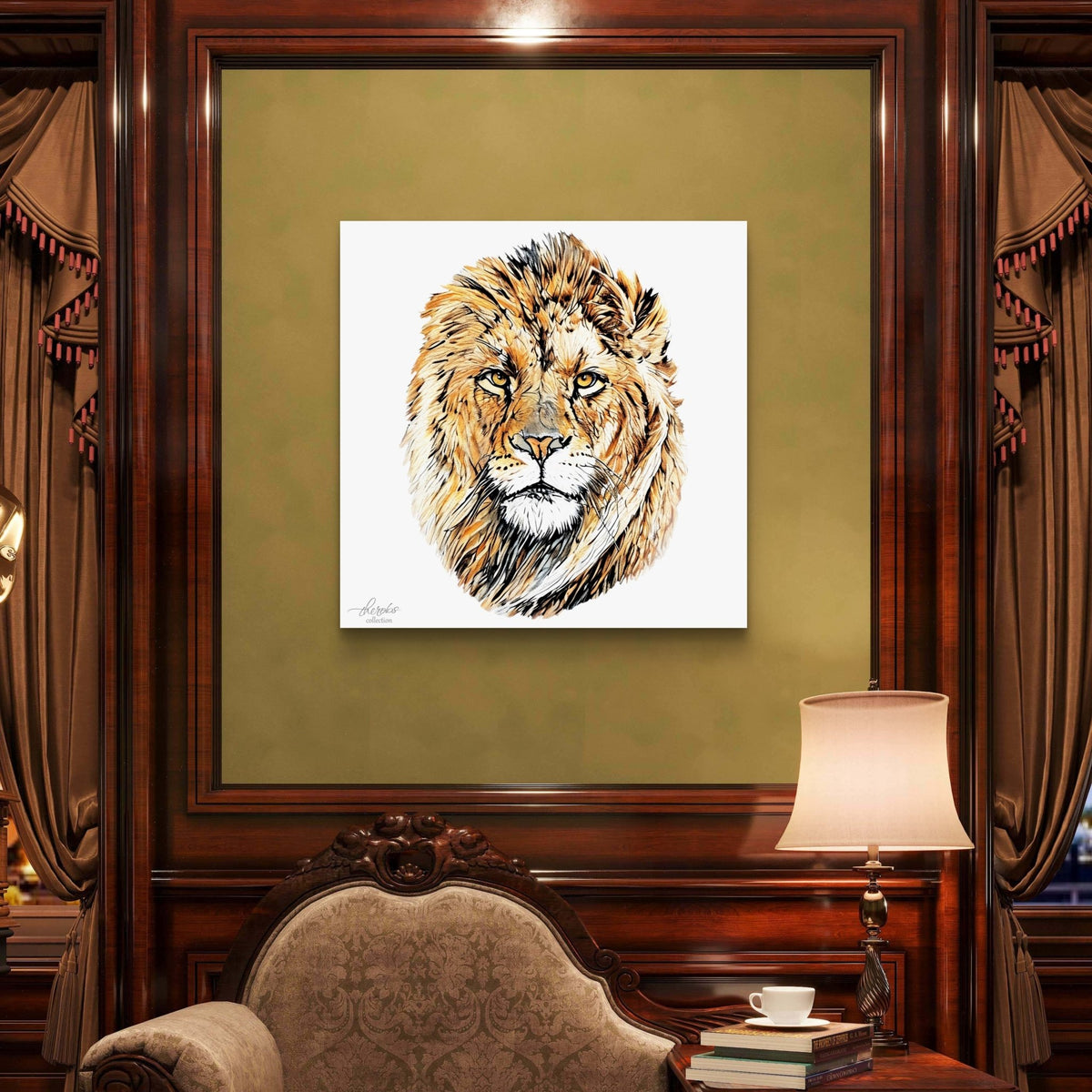 Lion Fine Art Giclée Matte Poster - HD Printing