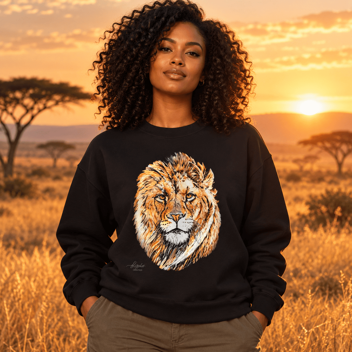 Lion Heavy Unisex Sweatshirt - HD Printing