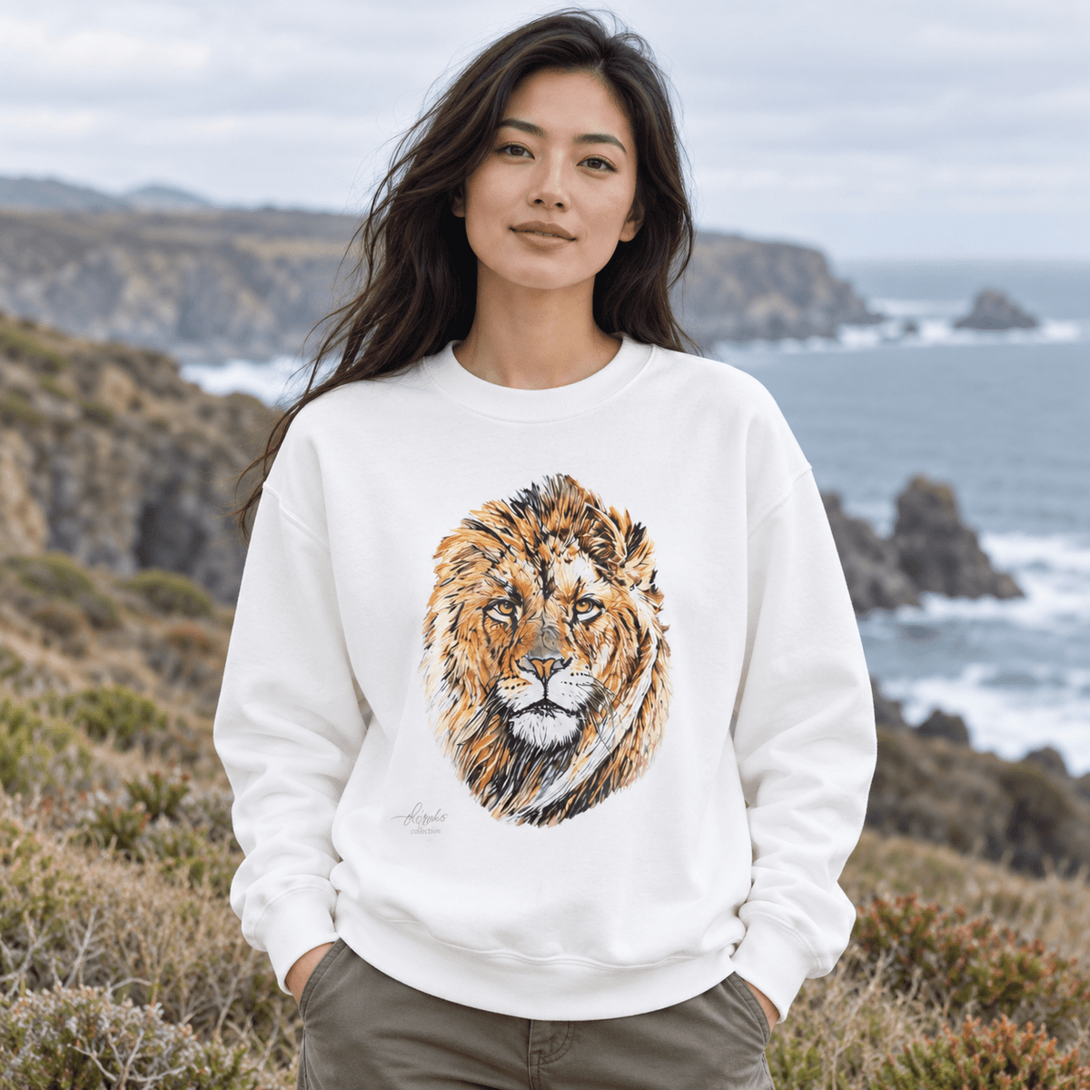 Lion Heavy Unisex Sweatshirt - HD Printing