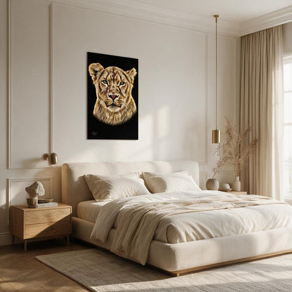 Lioness Fine Art Giclée Matte Black Poster - HD Printing