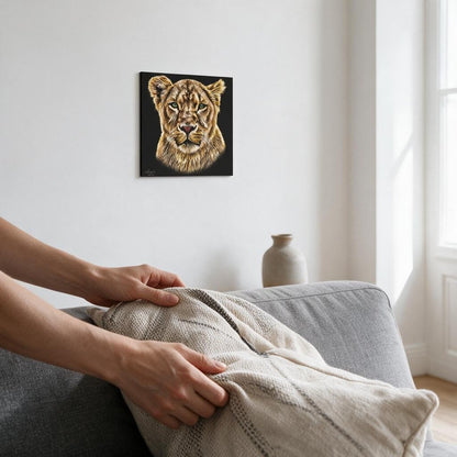 Lioness Fine Art Giclée Matte Black Poster - HD Printing