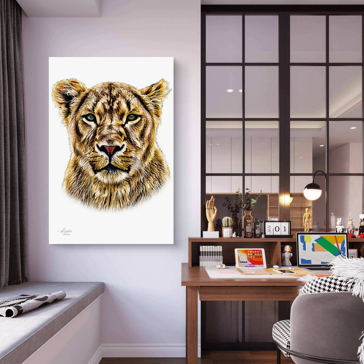 Lioness Fine Art Giclée Matte Poster - HD Printing