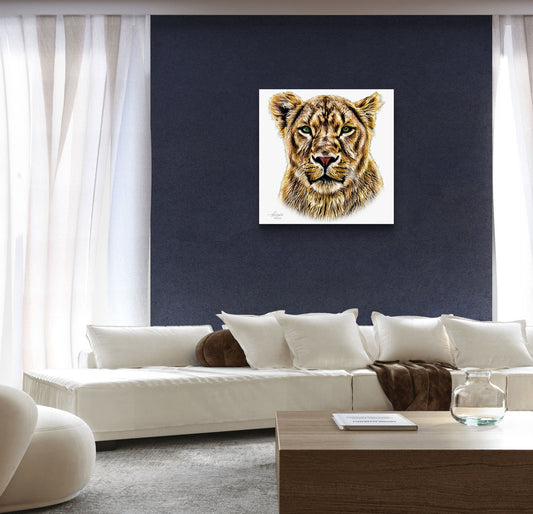 Lioness Fine Art Giclée Matte Poster - HD Printing