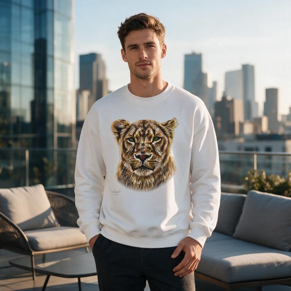 Lioness Heavy Unisex Sweatshirt - HD Printing