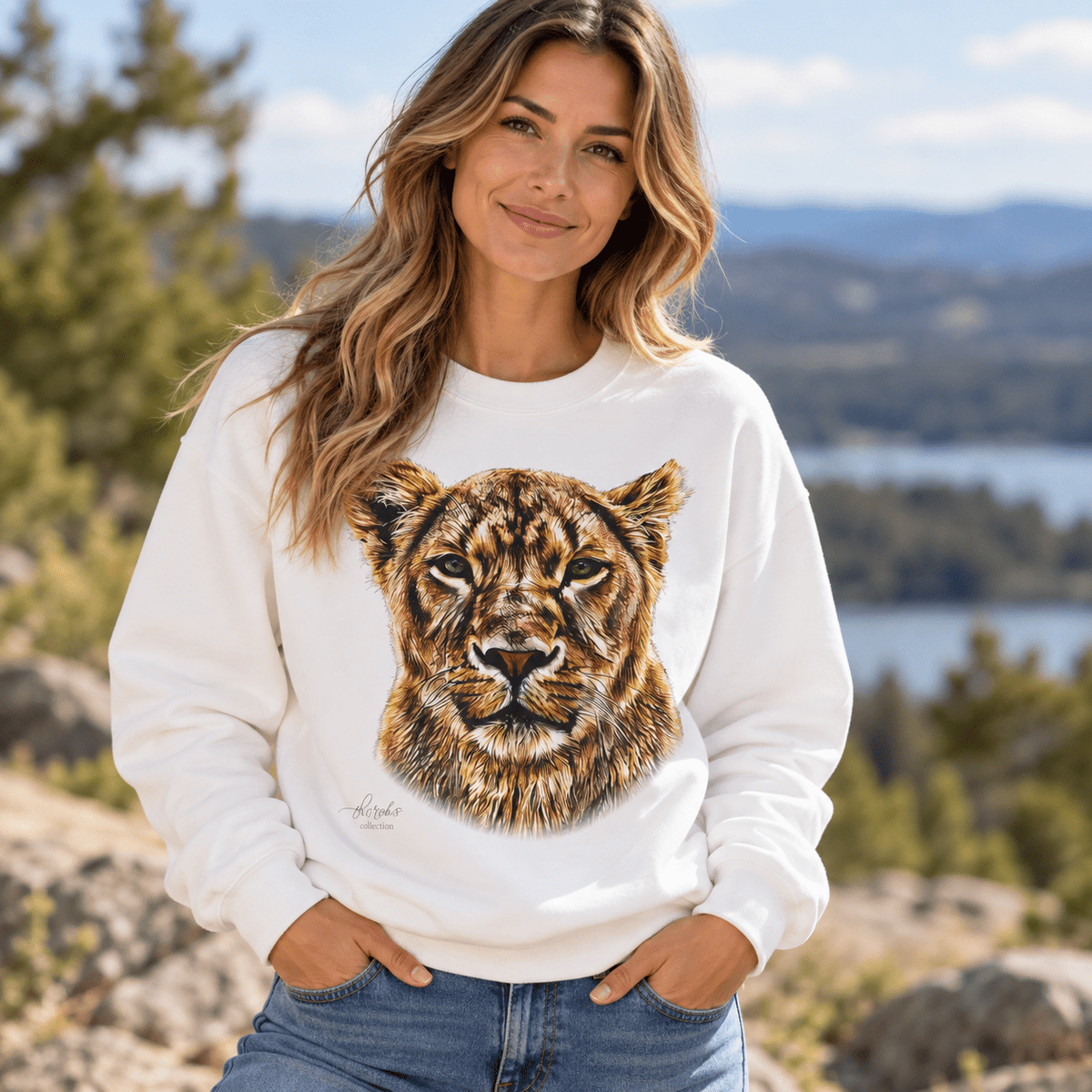 Lioness Heavy Unisex Sweatshirt - HD Printing