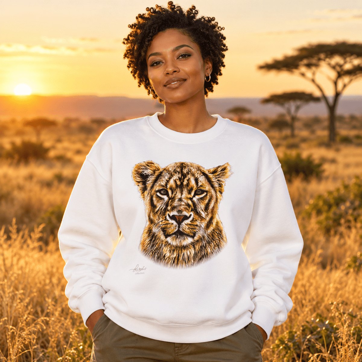 Lioness Heavy Unisex Sweatshirt - HD Printing