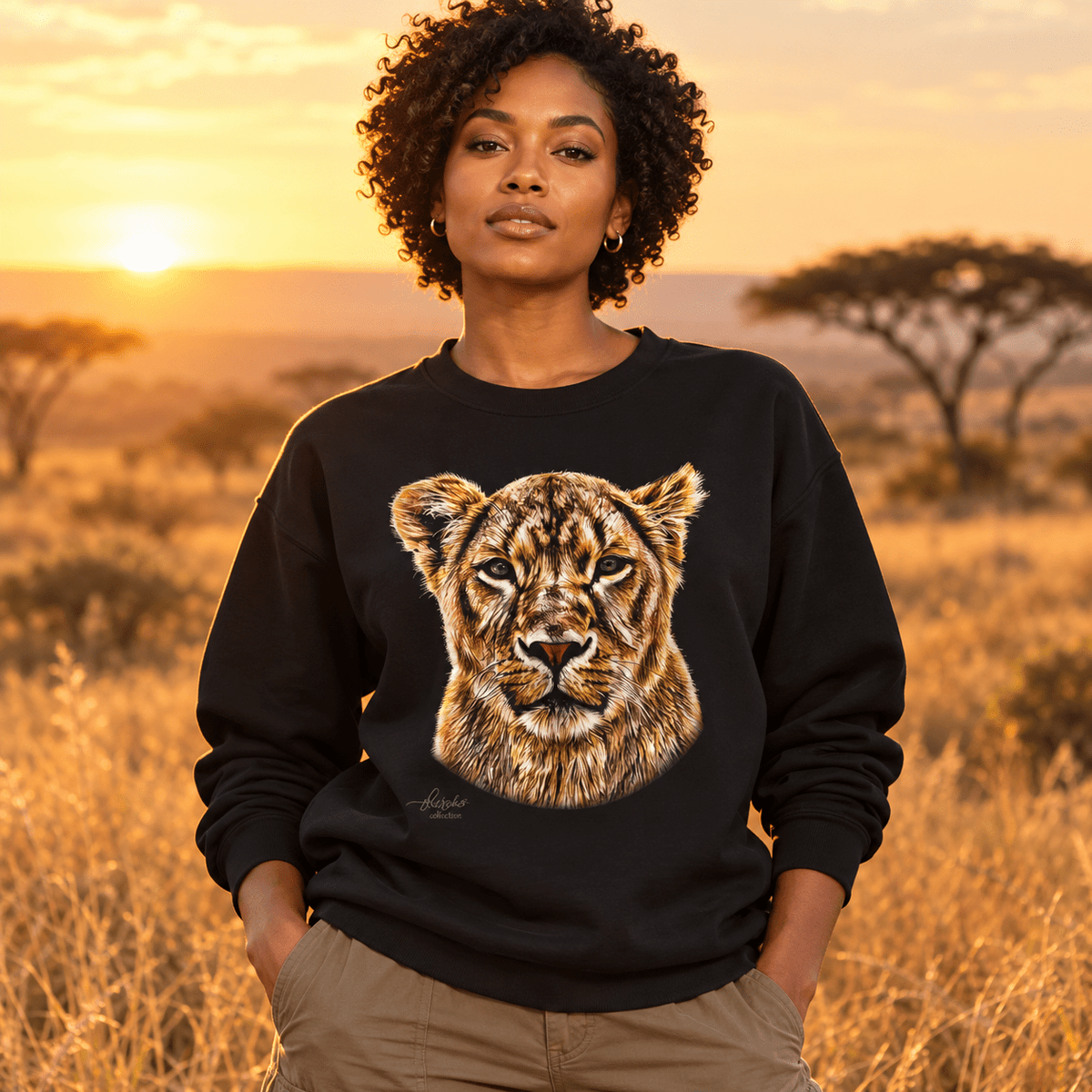 Lioness Heavy Unisex Sweatshirt - HD Printing