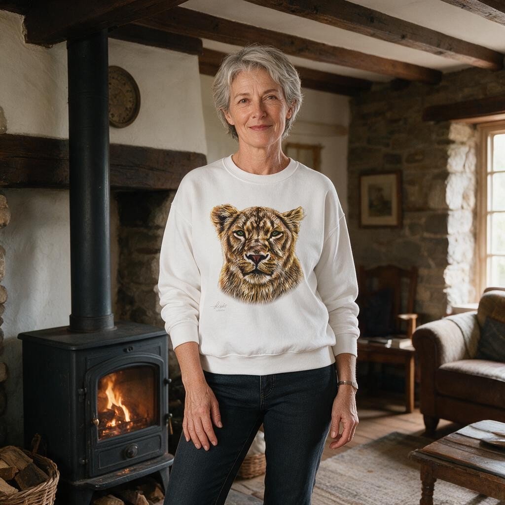 Lioness Heavy Unisex Sweatshirt - HD Printing