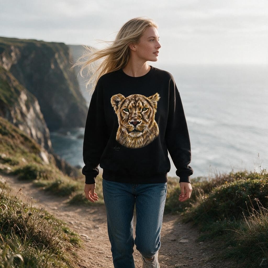 Lioness Heavy Unisex Sweatshirt - HD Printing