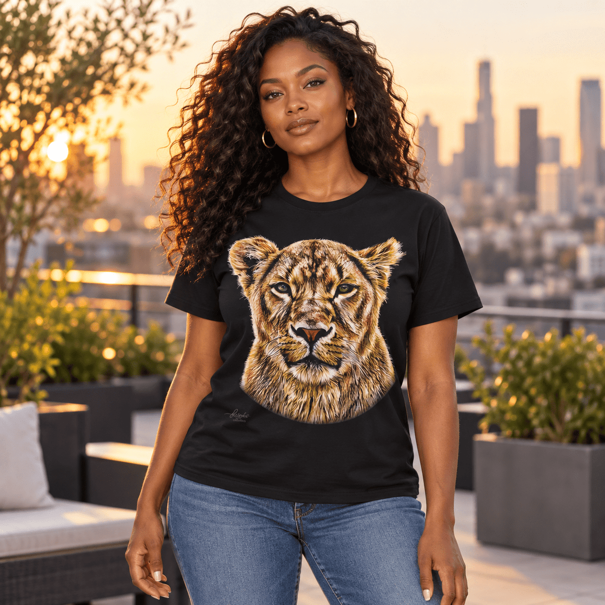 Lioness Unisex Cotton T-Shirt - HD Printing