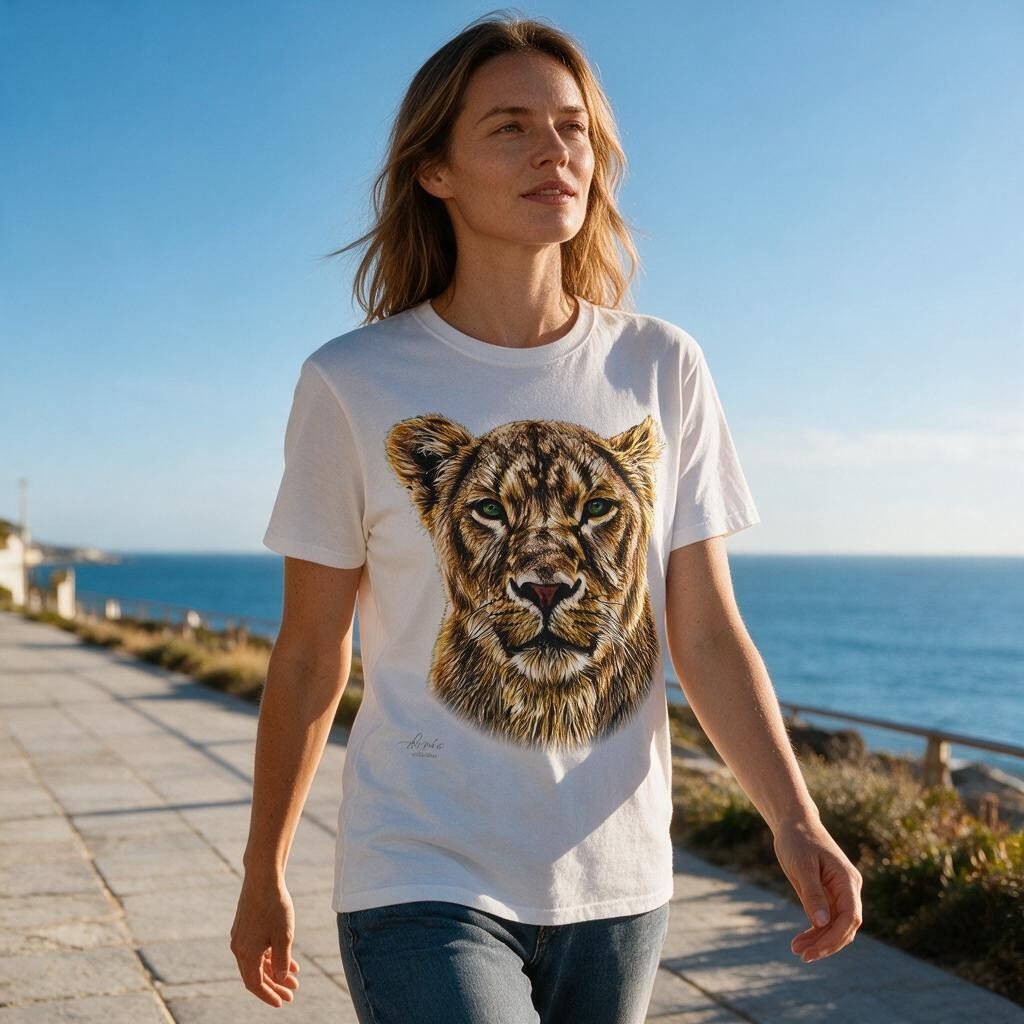 Lioness Unisex Cotton T-Shirt - HD Printing