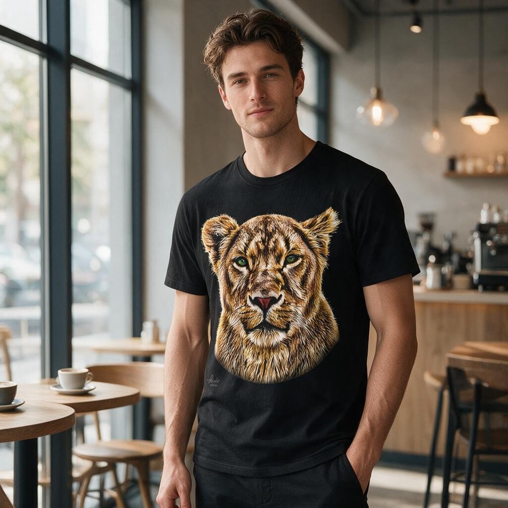 Lioness Unisex Cotton T-Shirt - HD Printing