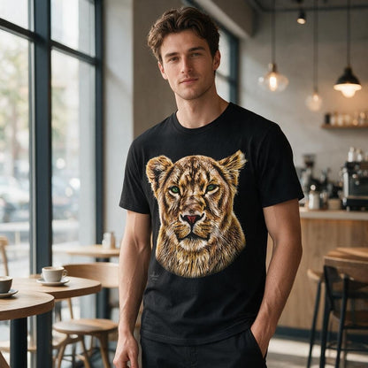 Lioness Unisex Cotton T-Shirt - HD Printing