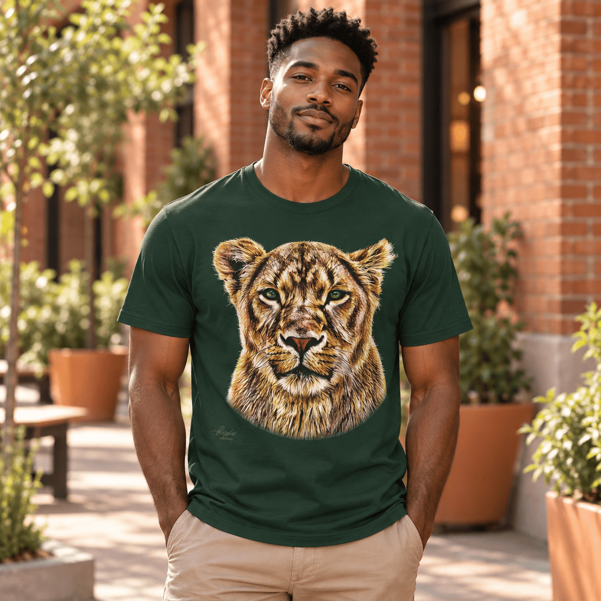 Lioness Unisex Cotton T-Shirt - HD Printing