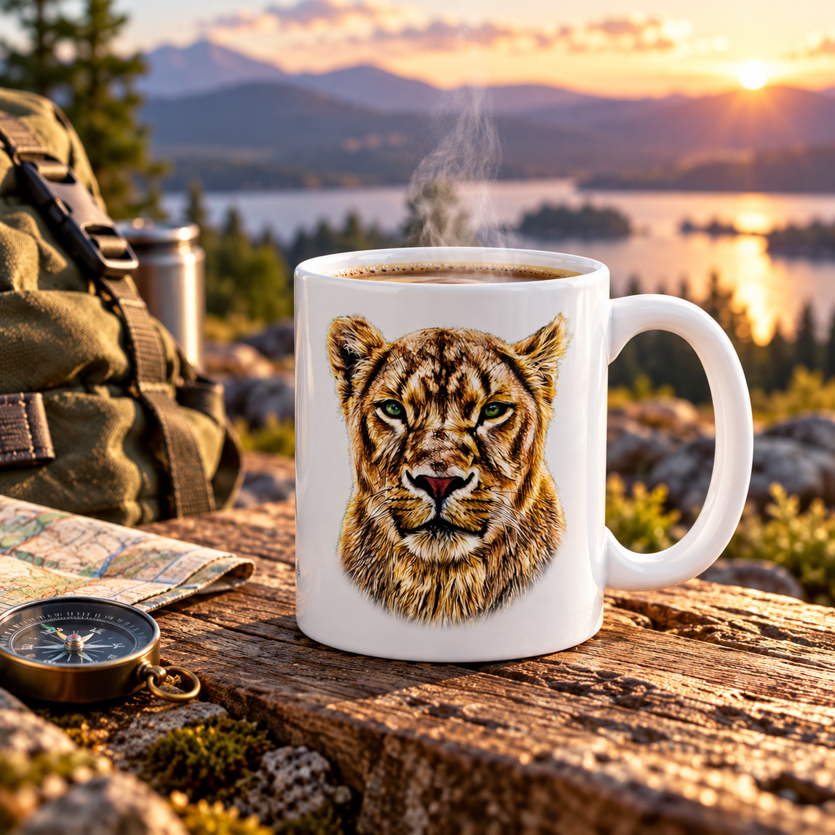 Lioness White Ceramic 11oz Mug - HD Printing