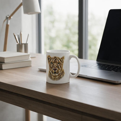 Lioness White Ceramic 11oz Mug - HD Printing