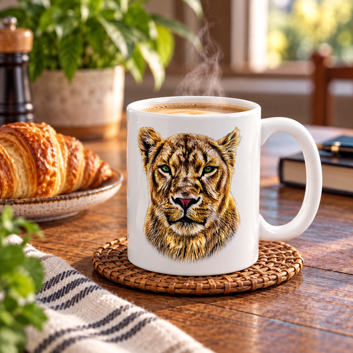 Lioness White Ceramic 11oz Mug - HD Printing