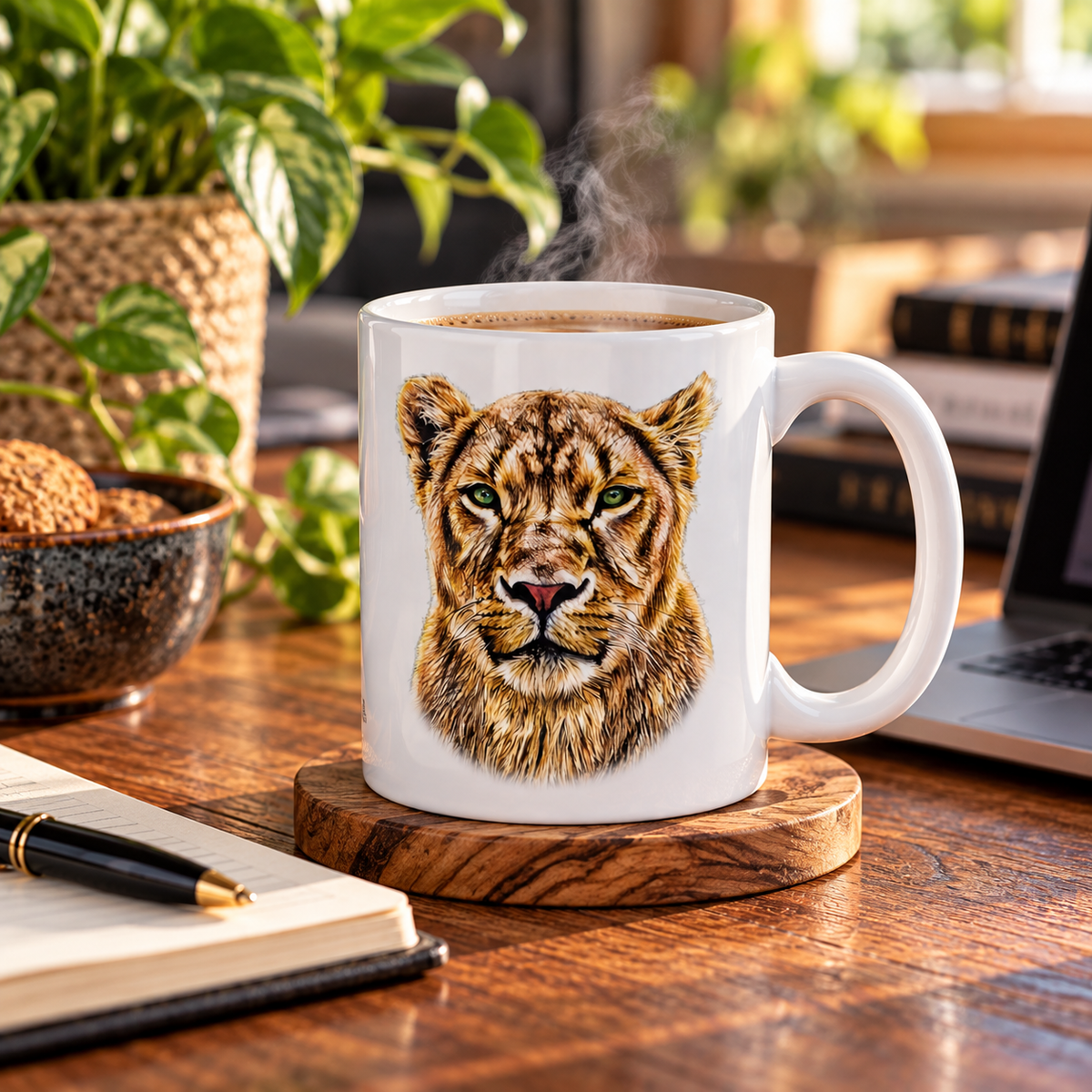 Lioness White Ceramic 11oz Mug - HD Printing