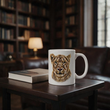 Lioness White Ceramic 11oz Mug - HD Printing