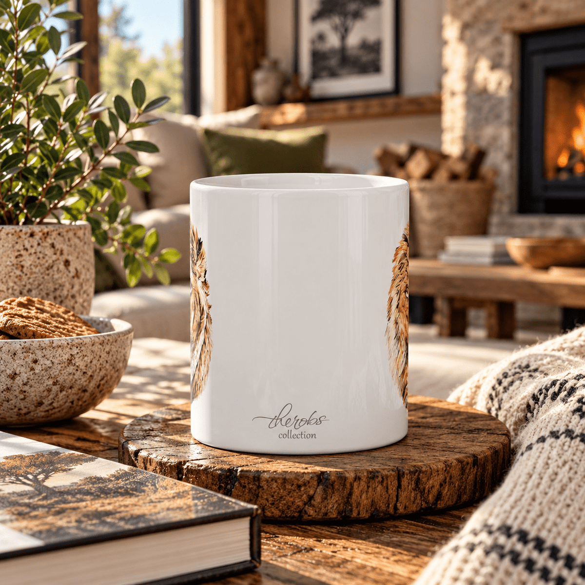 Male Lion White Ceramic 11oz Mug - HD Printing