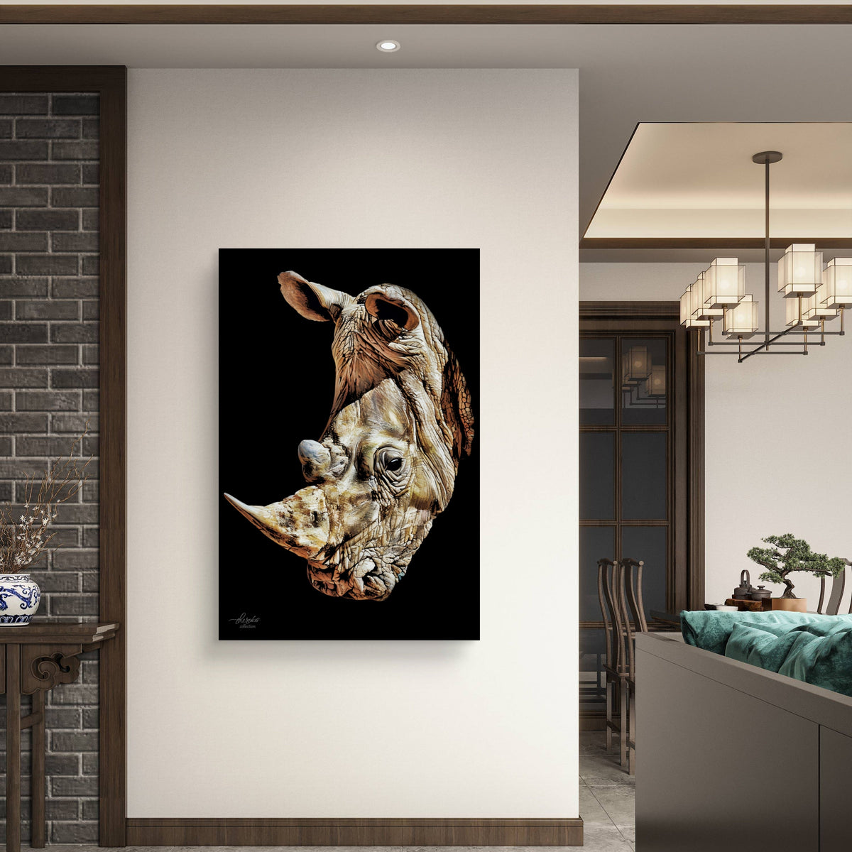 Rhino Fine Art Giclée Matte Black Poster - HD Printing