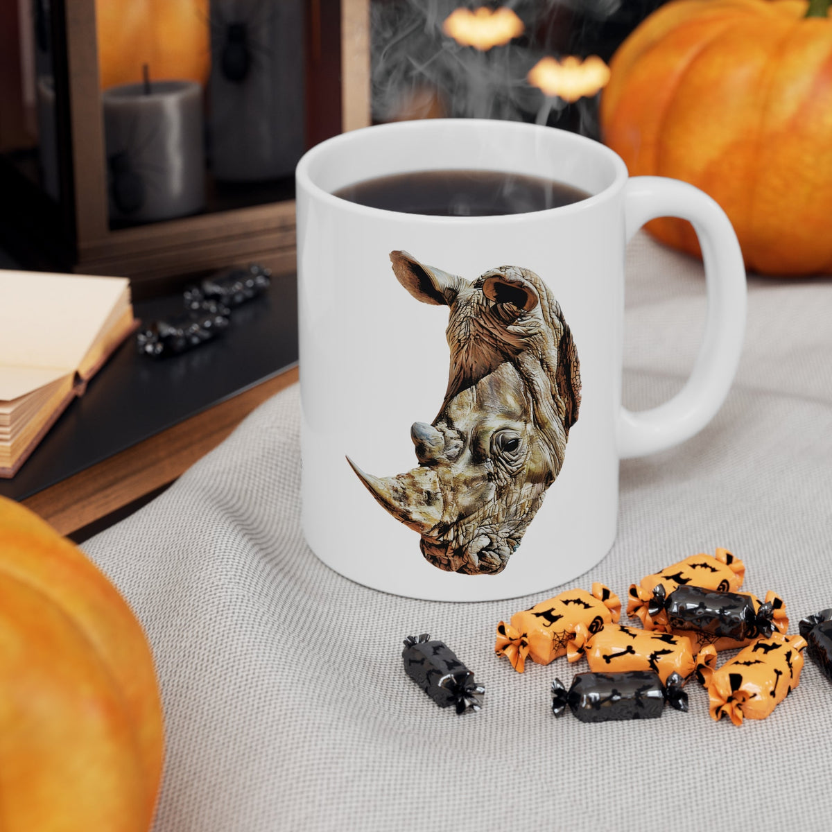 Rhino White Ceramic 11oz Mug - HD Printing