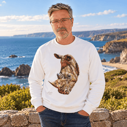 Rhinoceros Unisex Heavy Sweatshirt - HD Printing