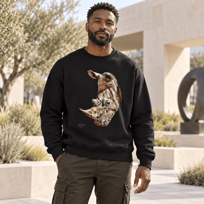 Rhinoceros Unisex Heavy Sweatshirt - HD Printing