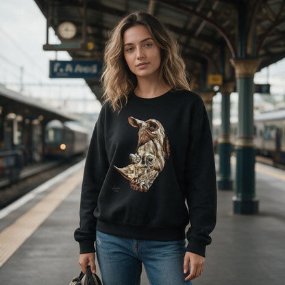 Rhinoceros Unisex Heavy Sweatshirt - HD Printing