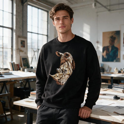 Rhinoceros Unisex Heavy Sweatshirt - HD Printing