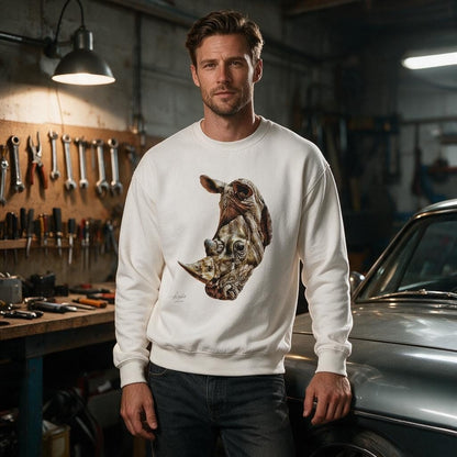 Rhinoceros Unisex Heavy Sweatshirt - HD Printing