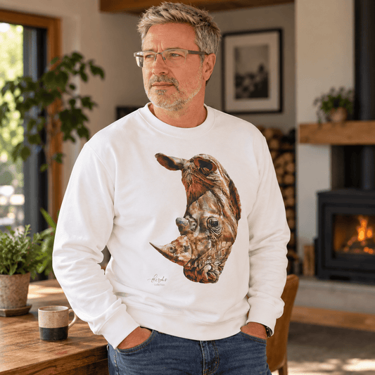 Rhinoceros Unisex Heavy Sweatshirt - HD Printing