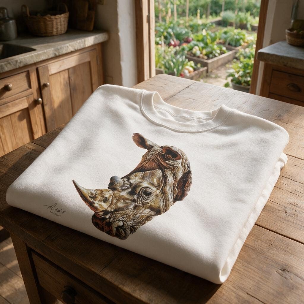 Rhinoceros Unisex Heavy Sweatshirt - HD Printing