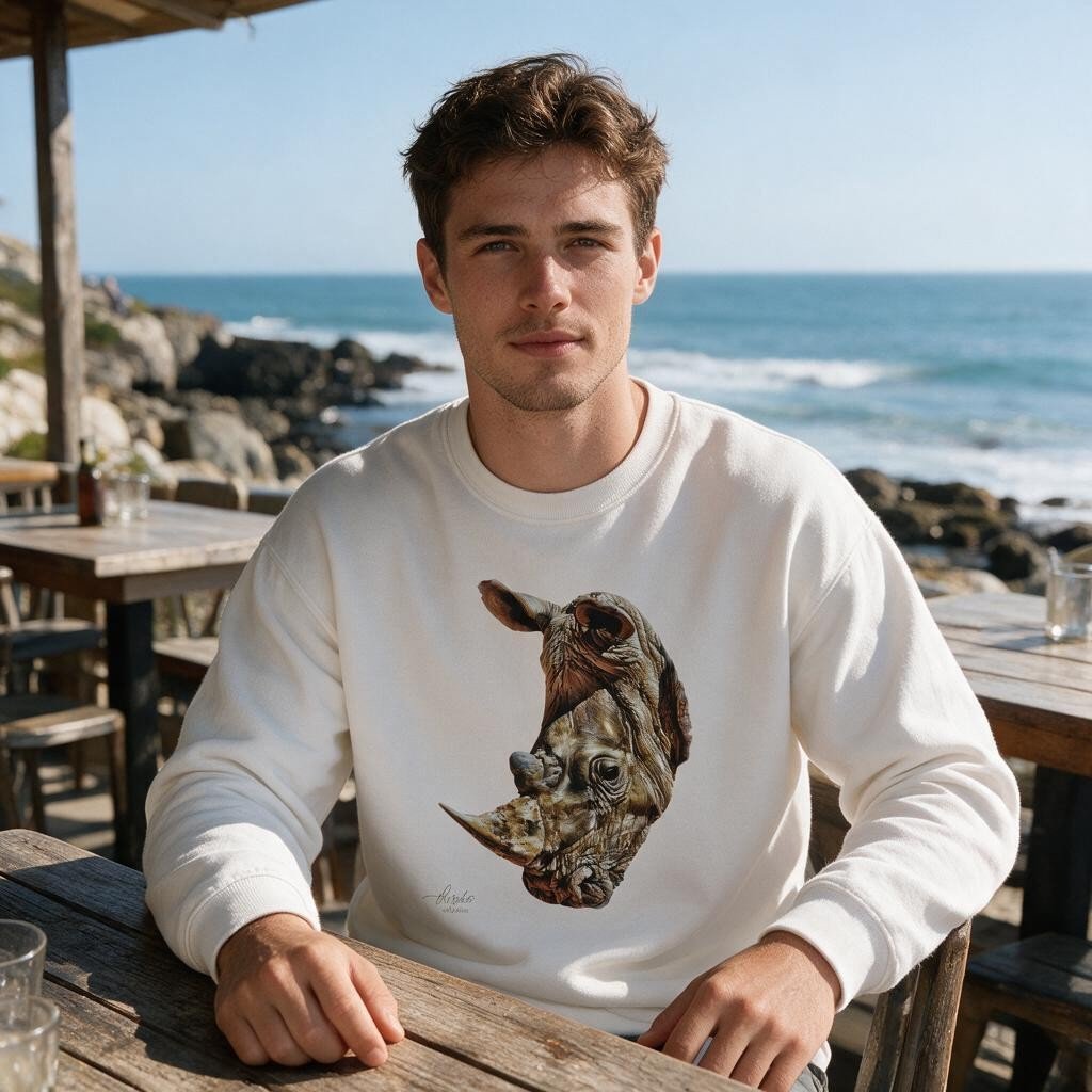 Rhinoceros Unisex Heavy Sweatshirt - HD Printing
