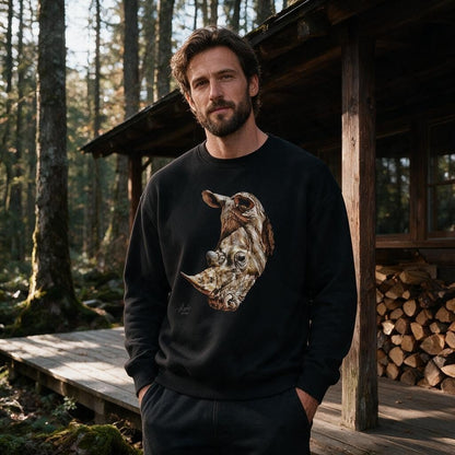 Rhinoceros Unisex Heavy Sweatshirt - HD Printing