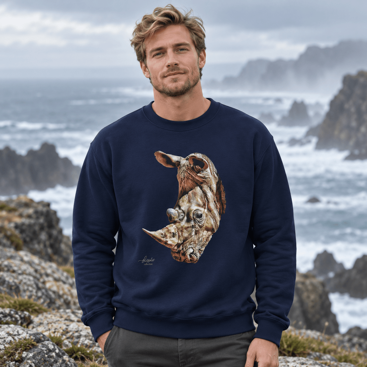 Rhinoceros Unisex Heavy Sweatshirt - HD Printing