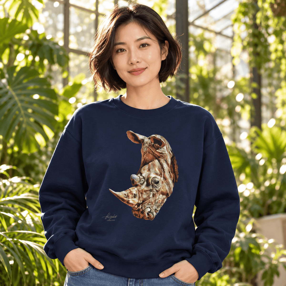 Rhinoceros Unisex Heavy Sweatshirt - HD Printing