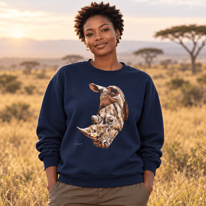 Rhinoceros Unisex Heavy Sweatshirt - HD Printing